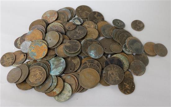 A group of coins, tokens and medals